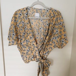 Rue Stiic Floral Yellow Blouse